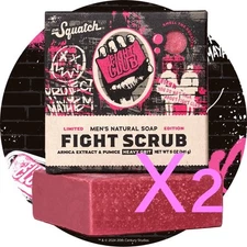 Dr Squatch Fight Scrub Limited Edition Heavy Grit Lot Of 2