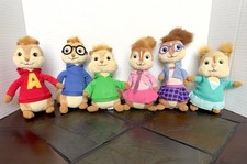 Plush TY Beanie Babies Alvin And The Chipmunks Stuffed Animal Toy Lot Set Of 6
