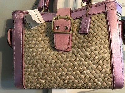 coach woven purse