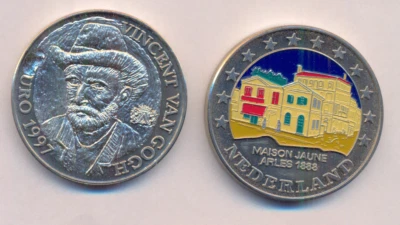 5 Medaillen 1997 V. van Gogh / Maison Jaune, Arles  verschiedene Ausführungen - Bild 1 von 4