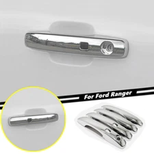 4P ABS Chrome Door Handle Cover Trim For Ford Ranger 2023-2025 w/ Smart Key Hole