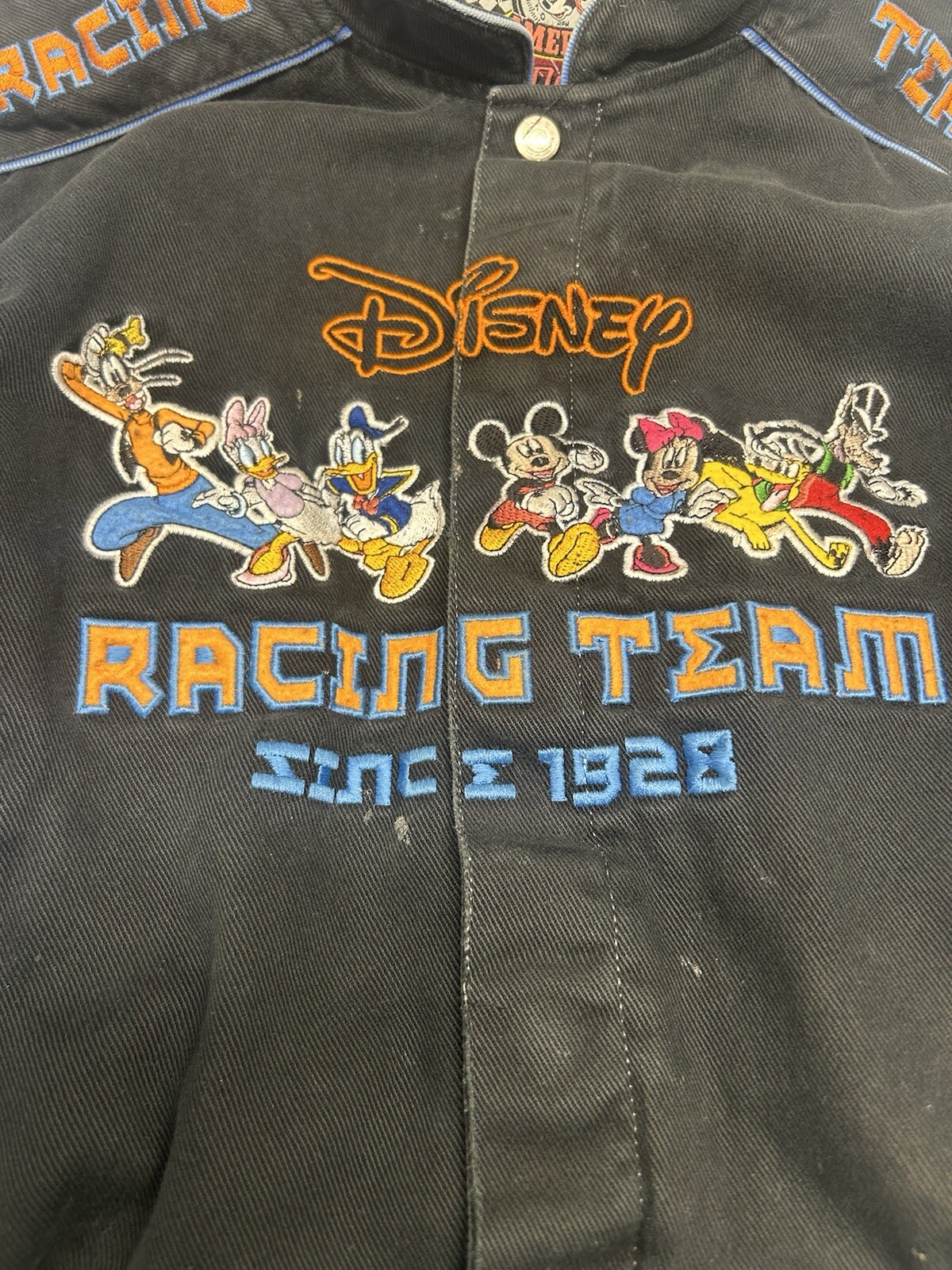 Disney x Jh Design Mickey Mouse Friends Snap Button Racing Jacket Youth XL image 2