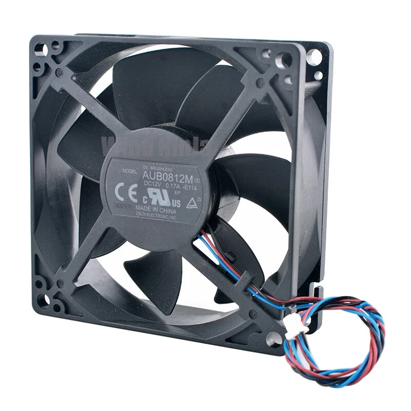 AUB0812M 8cm 80mm fan 80x80x25mm DC12V 0.17A 3pin Axial flow fan cooling fan - Image 4 of 4