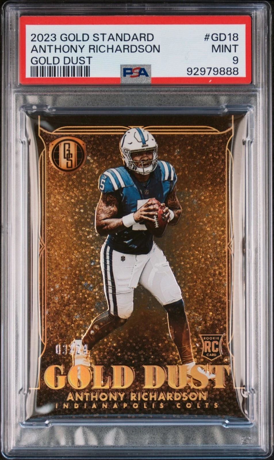 Anthony Richardson Panini Gold Standard Gold Dust #GD18 Base