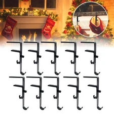 2 in 1 Telescopic Hook Stocking Hanger Hanging Christmas Stocking Garland Balls=