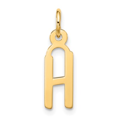 10k Gelbgold großer schräger Block Initiale H Charm