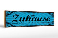 Holzschild Spruch 46X10 Cm Zuhause Ist Wundervolles GefüHl Deko Schild