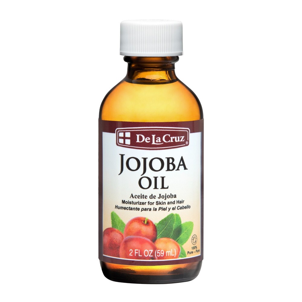 De La Cruz Pure Jojoba Oil, Expeller-Pressed, Hexane Free, 2 OZ   Best by 6/2026
