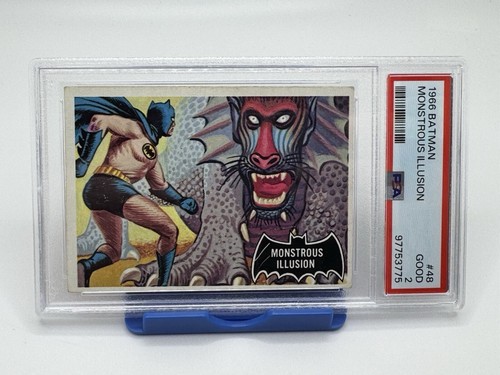 1966 Topps Batman Black Bat #48 Monstrous Illusion — PSA 2