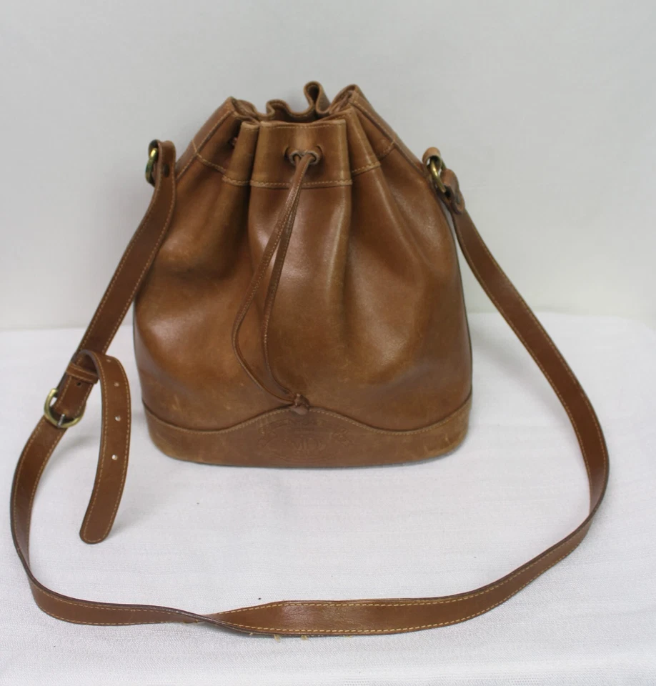 Ghurka Bistro Vintage Marley Hodgson Bag No 94 Bucket Drawstring Brown No J 23 - Image 2 of 4