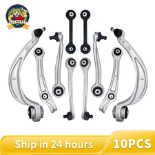Front Upper Lower Control Arm Sway Bar Link for 2008-2010 Audi A4 A5 Quattro