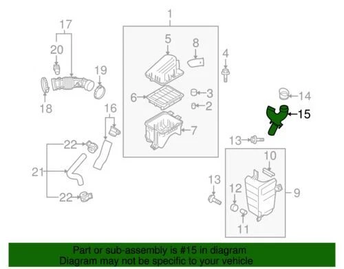 Kit de duto de entrada limpador de ar genuíno GM 2004-2008 Chevrolet Aveo5 Aveo 96800818 - Imagem 2 de 2