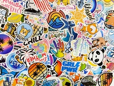 100/200/300 Water bottle Stickers Random bomb Vinyl Laptop Decals cute Sticker