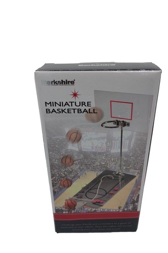 Table Top Basketball Game with Flip Action Ball Launcher Magnetic Scoring Pieces