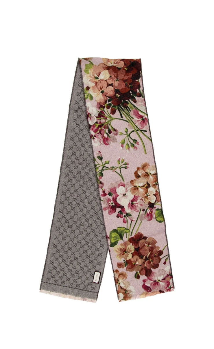 Écharpe florale en laine gucci taille unique 8,25 x 66 (article B11)