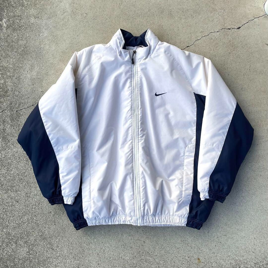 ジャケット・アウター 00s Nike nylon jacket old y2k nike72 Nike Vintage 00s Track Jacket Men's Extra Large Black White