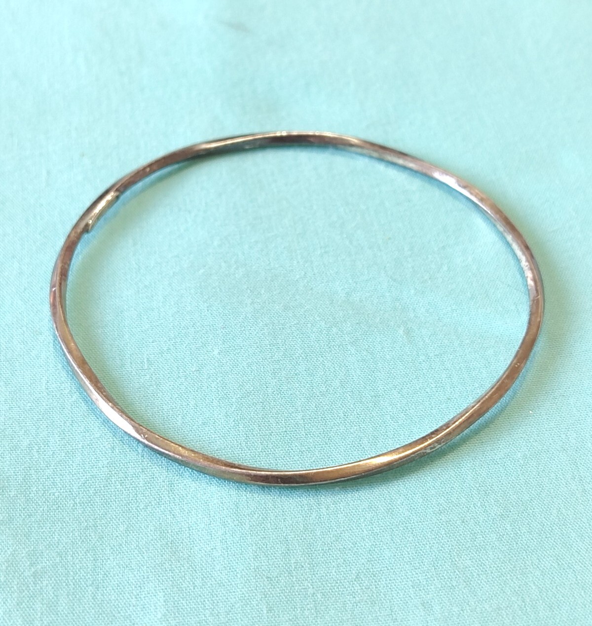 Sterling Silver Stacking Bangle Bracelet Thin Sim… - image 1