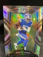 2020 Panini Select Football Quintez Cephus Lions RC Silver Prizm Club level 