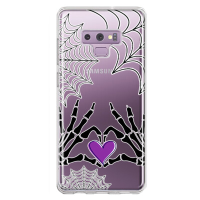 For Samsung Galaxy Note 9 Shockproof Case Halloween Skeleton Heart Web