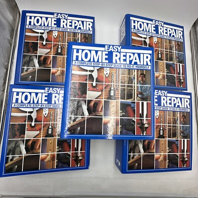 Vntg EASY HOME REPAIR Complete Set 5 IMP Binder Books/Cards GUIDE DIY VGUC