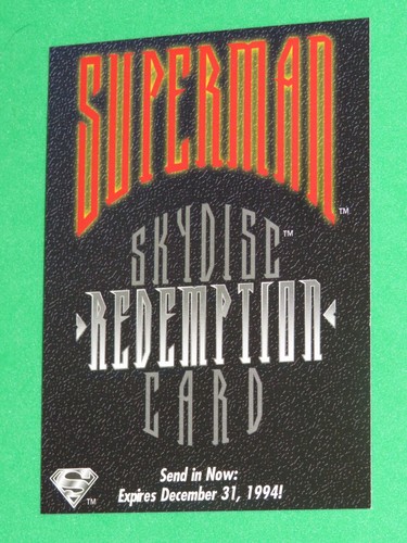 1994 DC MASTER SERIES SUPERMAN SKYDISC REDEMPTION EXCHANGE TARJETA DE INSERCIÓN RARA - Imagen 3 de 6