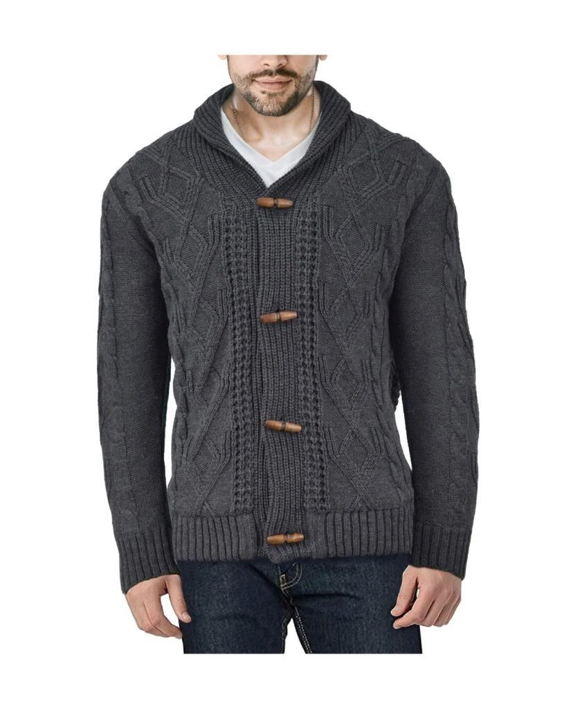 Men's knitted fleece lined cardigan cheap