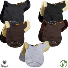 Luxus Fell belüftet Numnah by Rhinegold belüftete Wirbelsäule GP Passform 100 % Baumwolle außen