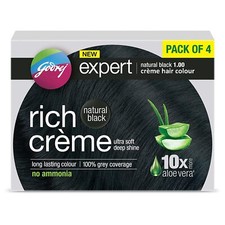 Godrej Expert Rich Cr me Hair Colour Shade Pack of 4 NATURAL BLACK For Unisex