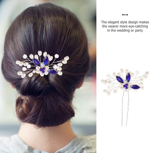 2 Pcs Bride Rhinestone Headpiece for Women Hair Accessories Wedding - Zdjęcie 8 z 11
