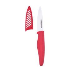 Farberware 3-inch Ceramic Paring Knife with Red Blade Cover