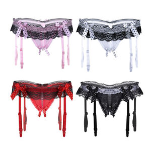 US Women's Lace Panties Garters Underwear Thongs Lingerie G-string Floral Briefs
