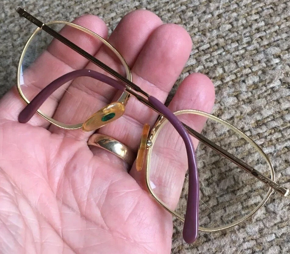 Marco de gafas de metal violeta dorado vintage RARO Carrera SunJet 5203 47 51-20 140 Foto 4 de 4