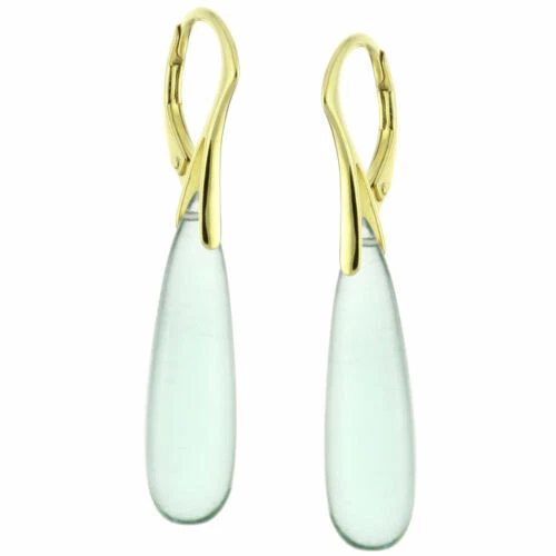 Orecchini di lusso in argento sterling pietra principale acquamarina