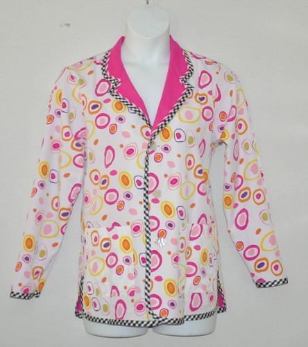 Koos Of Course Reversible Solid/Print Jacket Size S Fuchsia - Picture 3 of 4