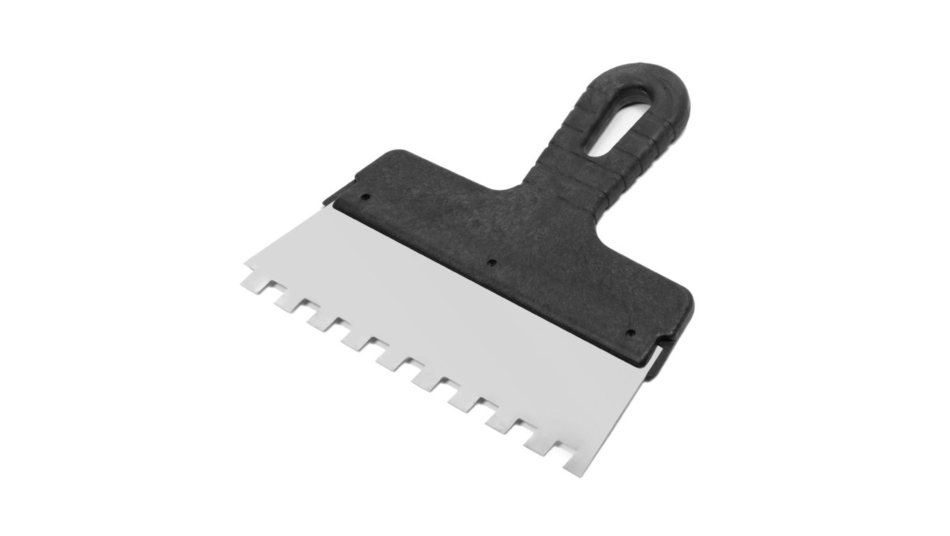 5902887070815 Szpachla ze stali nierdzewnej do kleju z zbami 200 mm zb 10 x 1 2890₽