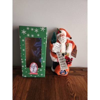 12''Auburn University Santa Figurine Santa's Workshop Auburn Tigers Logo NIB
