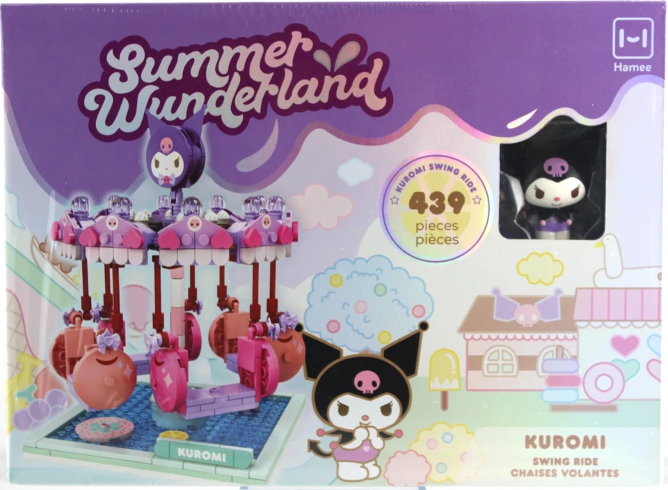 Hello Kitty Friends Kuromi Swing Ride Building Blocks 439 Pcs Summer Wunderland - Image 3 of 4