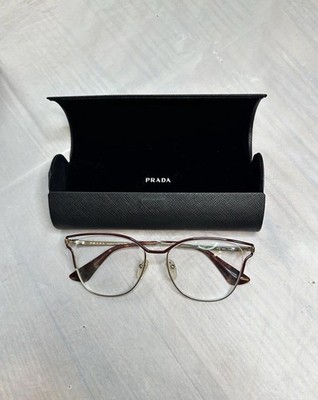 Authentic Prada VPR54U VY3-1O1 Violet Gold 51mm Frames Glasses Italy RX-able