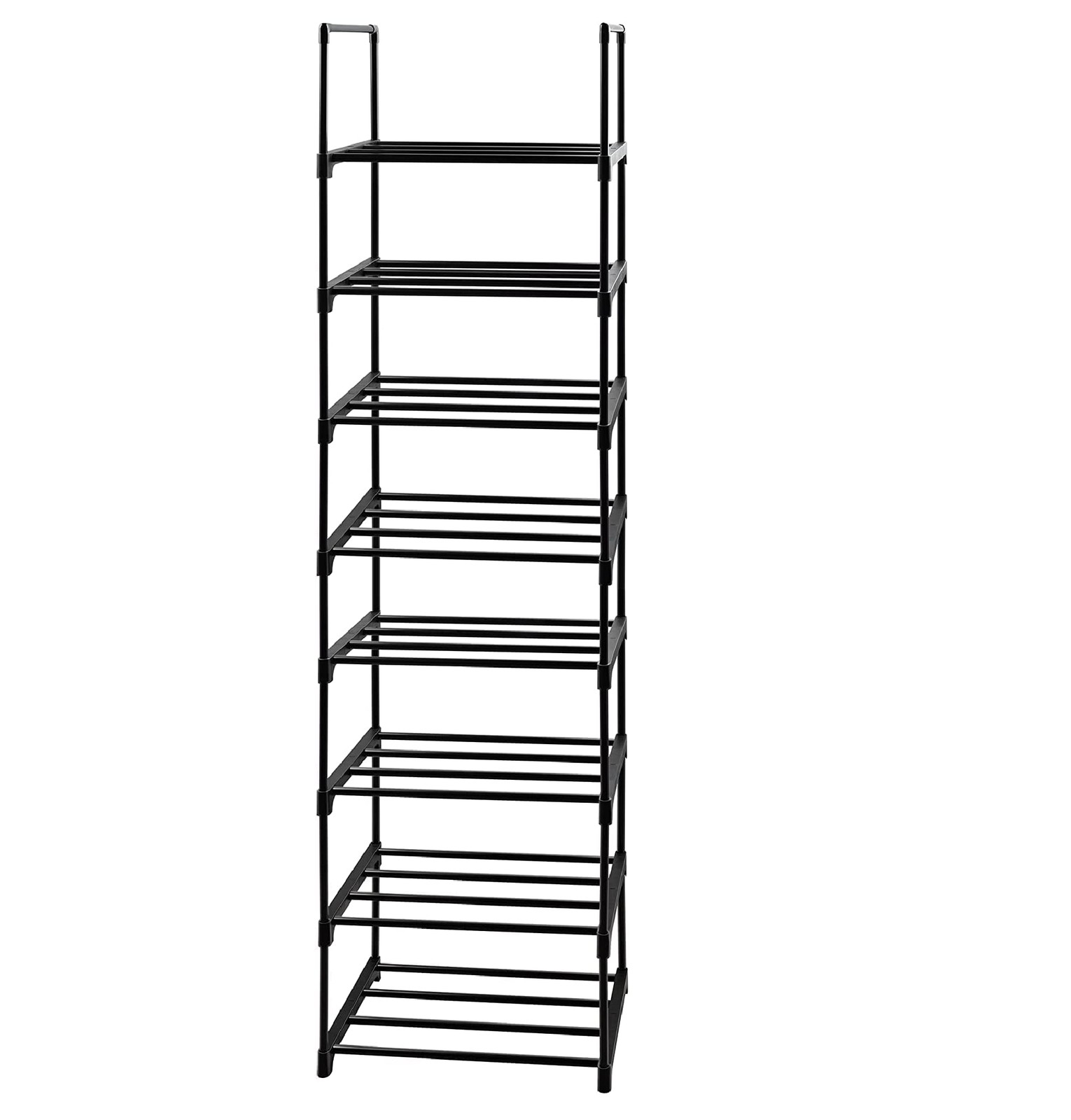 8-Tier Metal Shoe Rack – Tall Narrow Storage Organizer for Sturdy Space-Saving Design