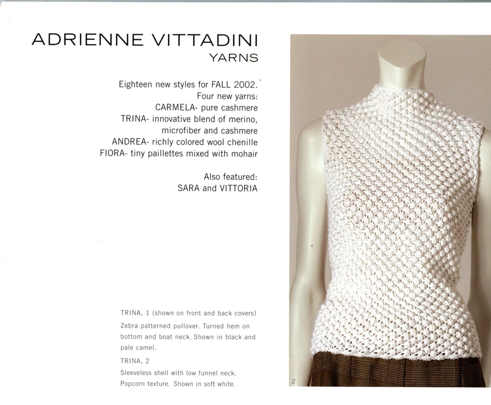 Adrienne Vittadini Vol. 19 Knitting Pattern Book - 18 Designs Pullovers Cardigan - Image 2 of 4