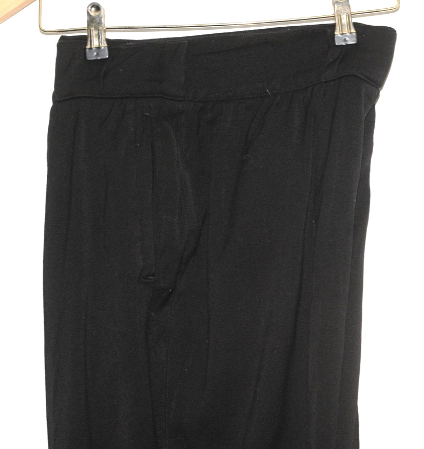 VINTAGE WOMEN'S GIANNI VERSACE UPDATE WOOL BLACK RIDING TROUSERS W 30'' L31'' 12 thumbnail 2