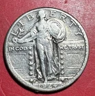 1924S US Standing Liberty SILVER Quarter! "San Francisco" Mint! Very Fine! Coin!