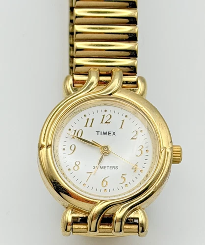 Vintage Timex Women’s Quartz Watch Gold Tone Stretch Band 30M