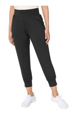 Denim  Co. Active Women's Cool to the Touch Jersey Crop Joggers Black