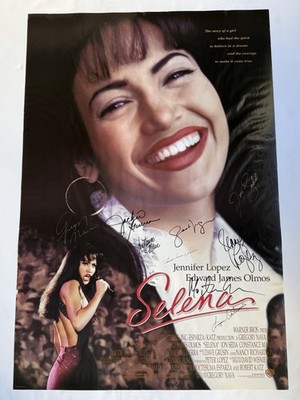 Selena 1997 Cast Signed 27x40 Original Movie Poster Jennifer Lopez Olmos Nava