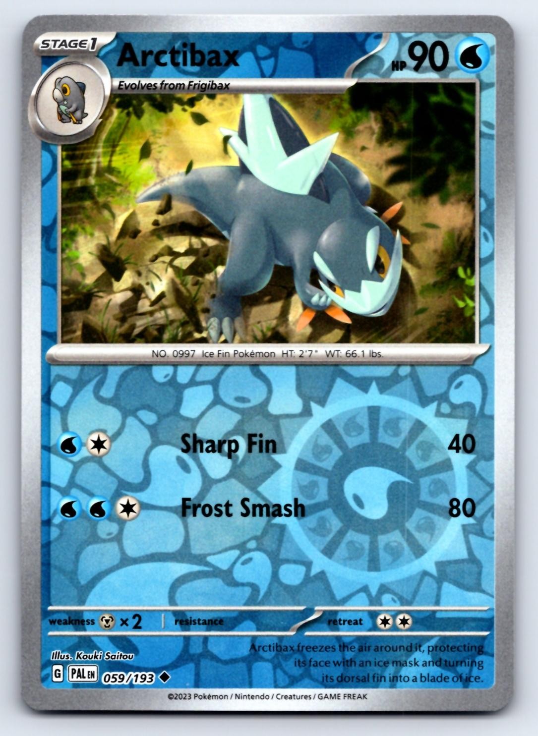 Arctibax 059/193 Uncommon Paldea Evolved Pokemon Reverse Holo NM/M