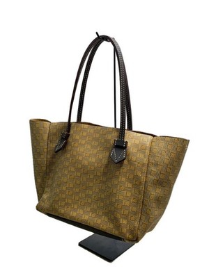 MOREAU PARIS Tote Shoulder Bag Leather All-over Pattern Authentic France Made
