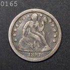 1857 Liberty Seated Dime "F/VF" *Free S/H After 1st Item*