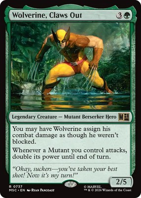 Wolverine, Claws Out [Marvel Super Heroes Commander] Foil Near Mint