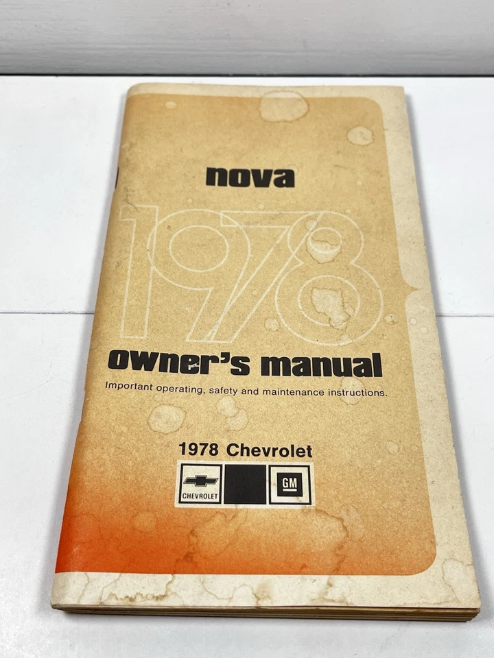 Chevrolet Nova 1978 manual del propietario y programa de mantenimiento color desvanecido Foto 2 de 3